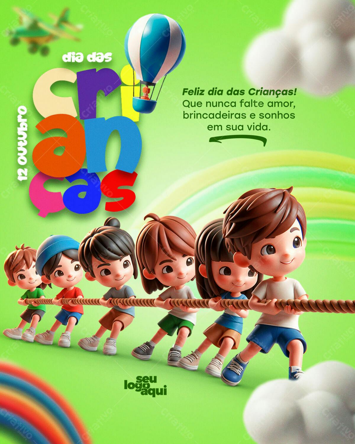 Flyer Dia das Crianças PSD Editável