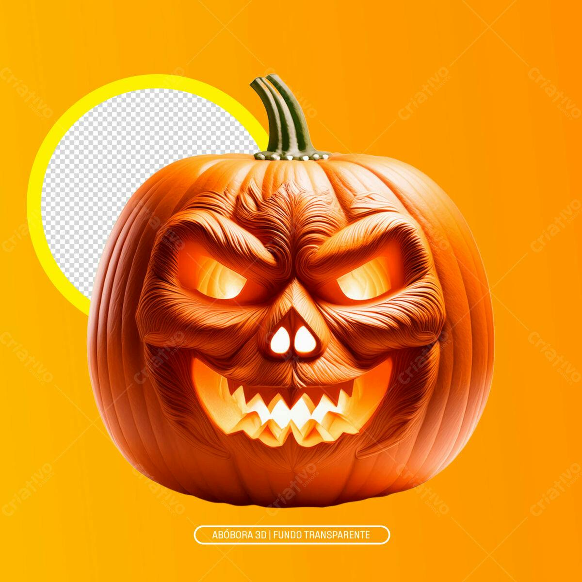 Imagem Abóbora Halloween PNG com fundo transparente