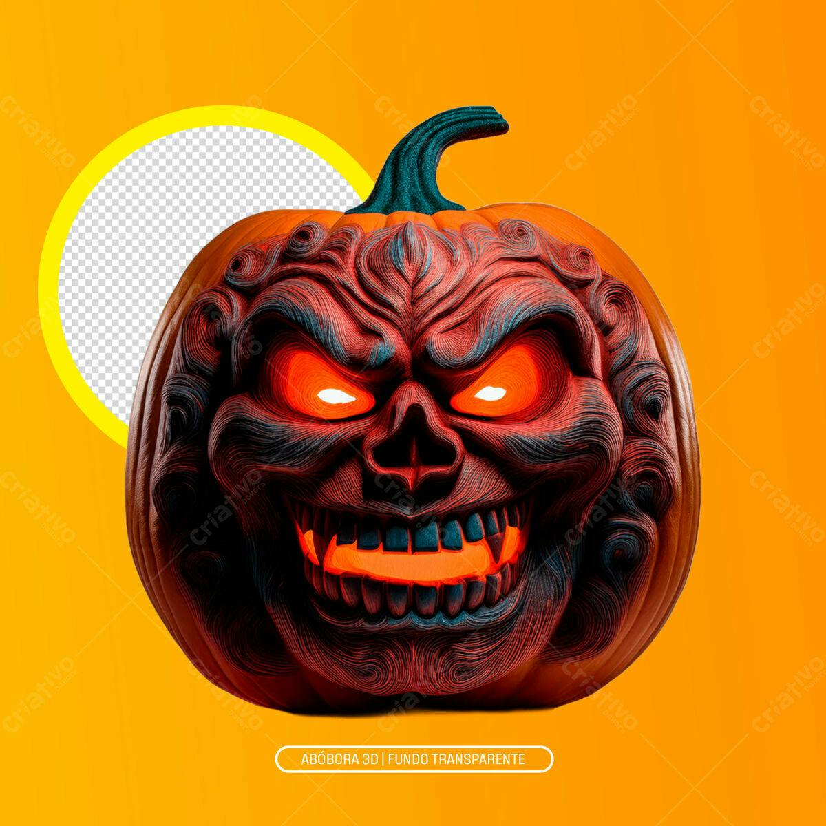 Icone Abóbora Halloween PNG com fundo transparente