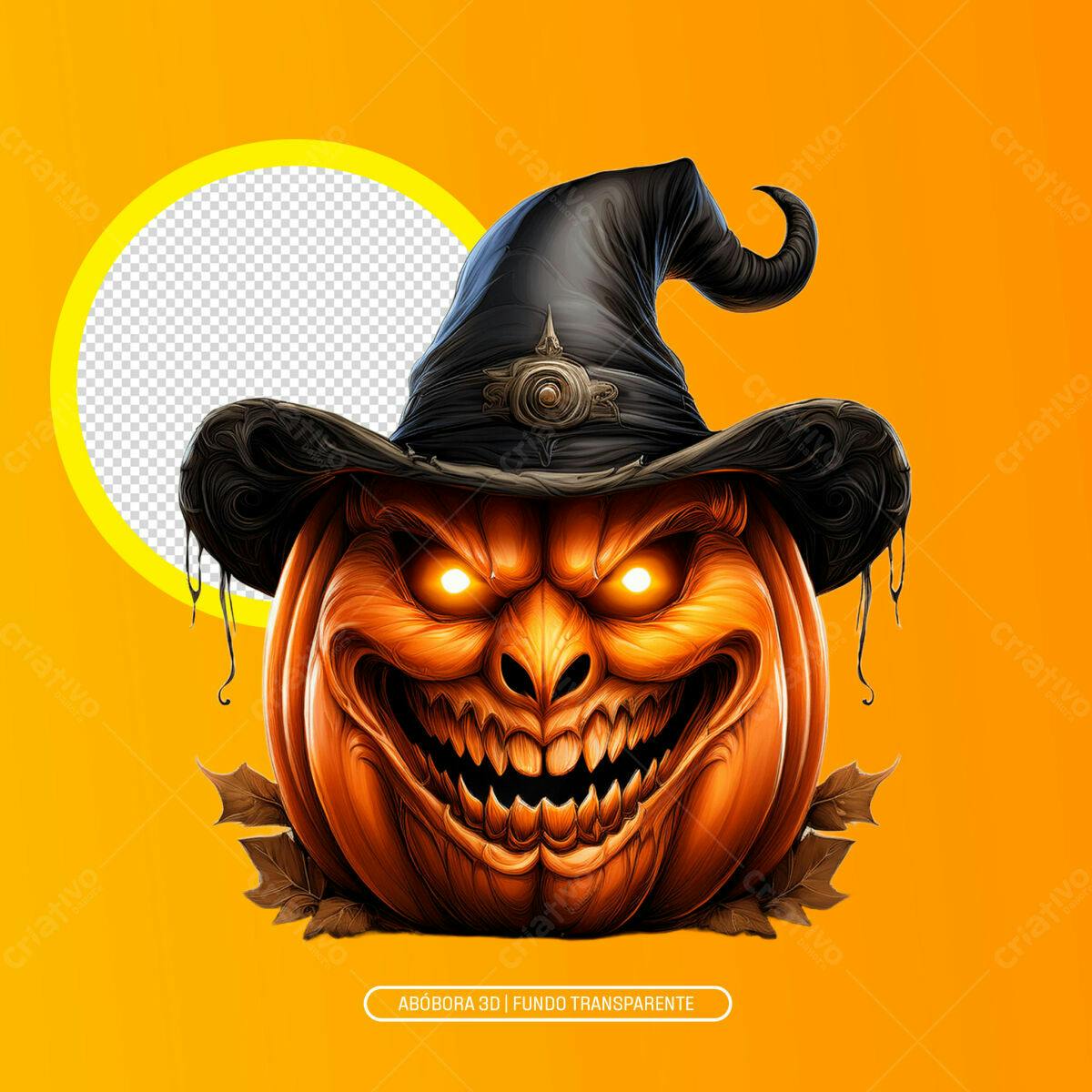 Icone Abóbora Halloween PNG com fundo transparente