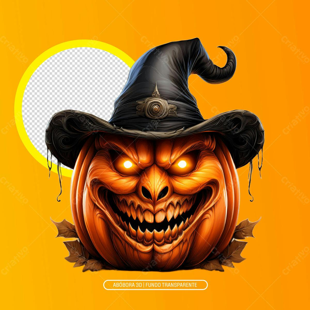 Icone Abóbora Halloween PNG com fundo transparente