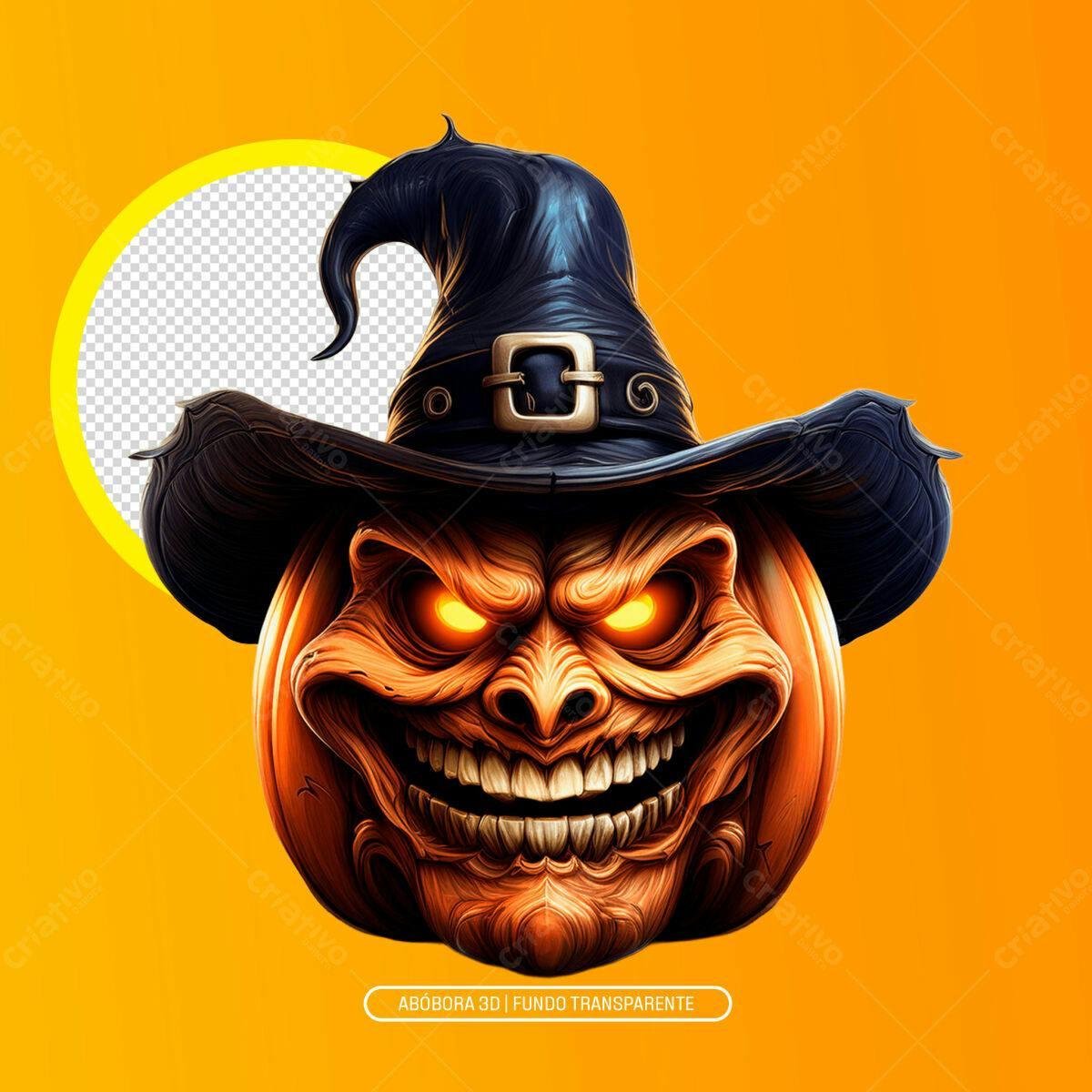 Icone Abóbora Halloween PNG com fundo transparente