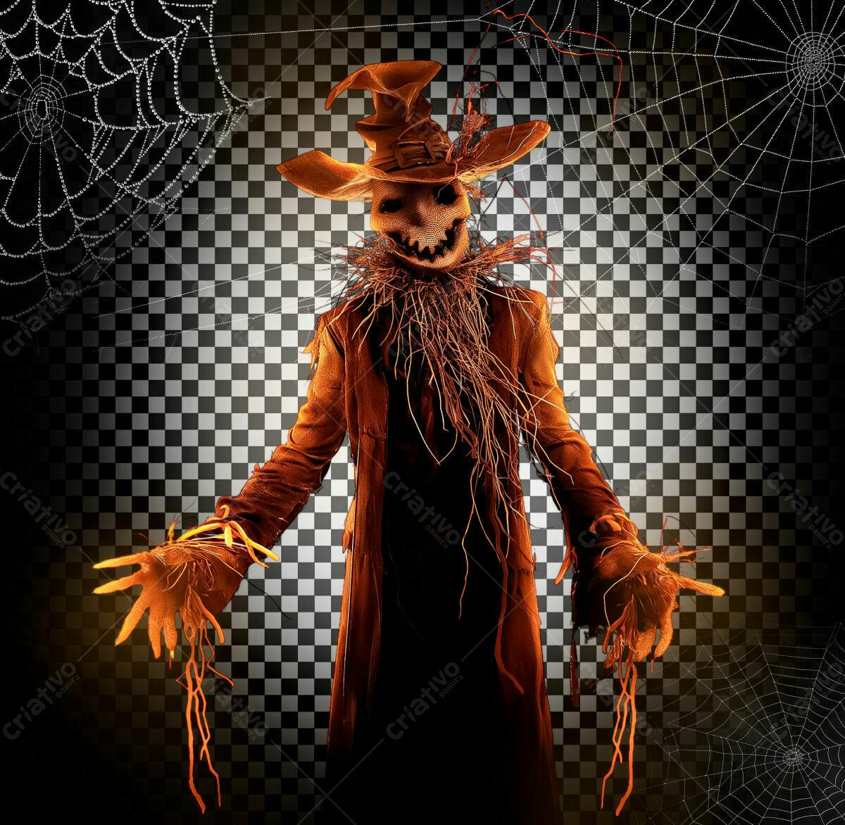 PSD Espantalho Terror Halloween PSD Editável
