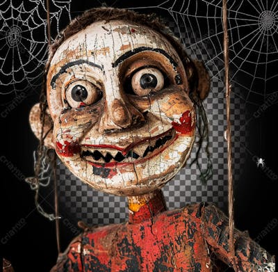 Boneco De Ventriluco Para Halloween Isolado Sobre Um Fundo Transparente