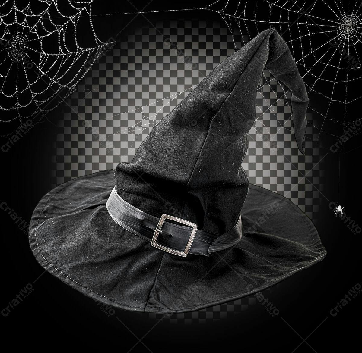 Chapéu de Bruxa para Halloween PSD Editável