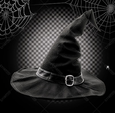 Chapéu de Bruxa para Festa de Halloween PSD Editável