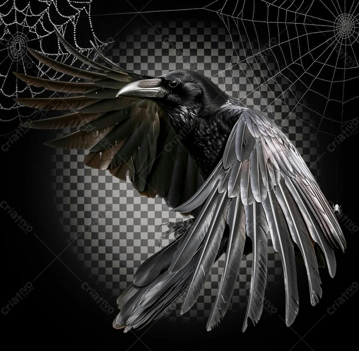 Arte com Corvo PSD Editável