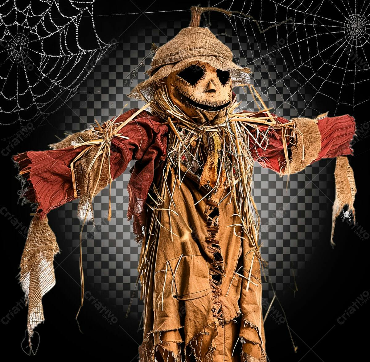 PSD Espantalho Terror para Halloween Editável