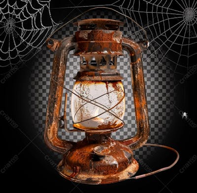Lanterna Antiga Para Halloween Isolado Sobre Um Fundo Transparente