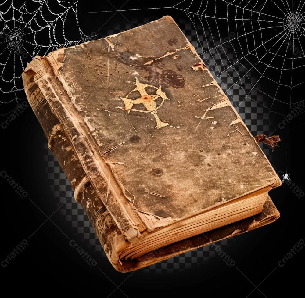 Livro De Magia Ou Mágica Para Halloween Isolado Sobre Um Fundo Transparente