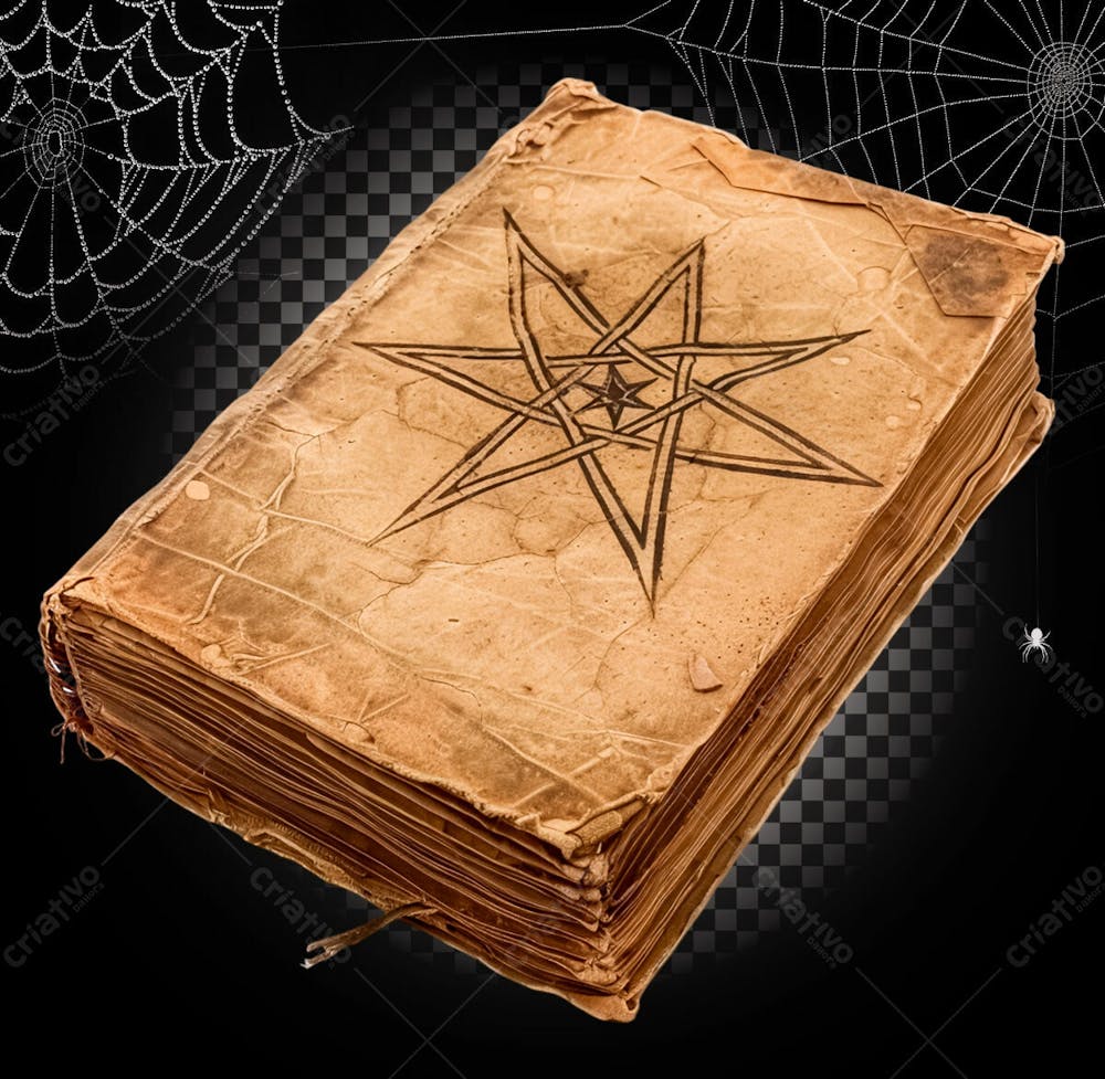 Livro De Magia Ou Mágica Para Halloween Isolado Sobre Um Fundo Transparente