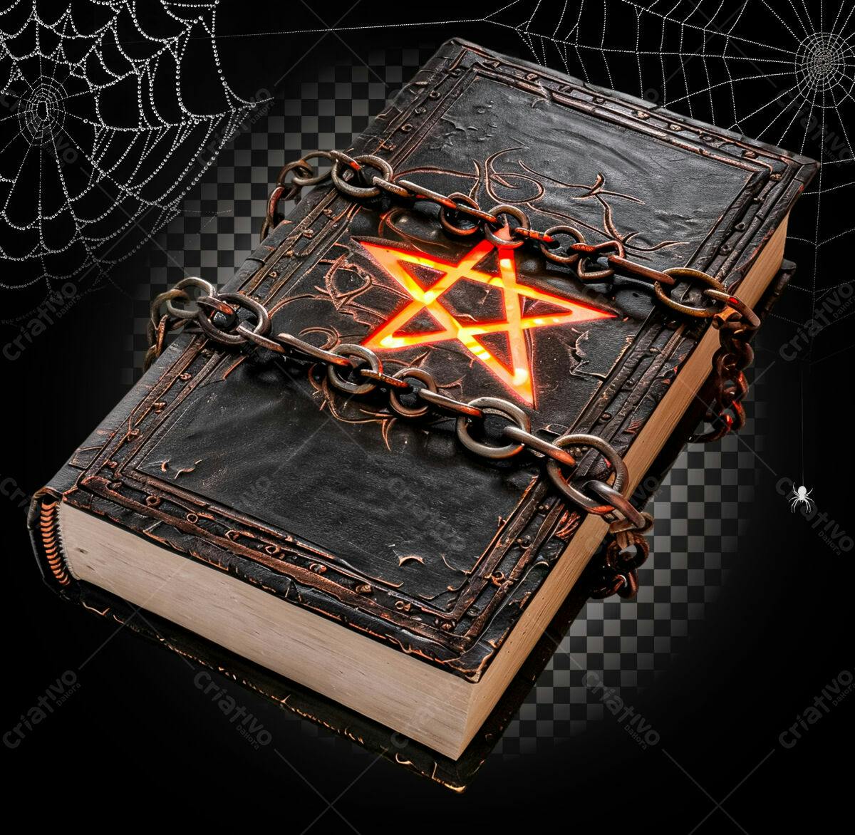 Capa de Livro Místico para Halloween PSD Editável
