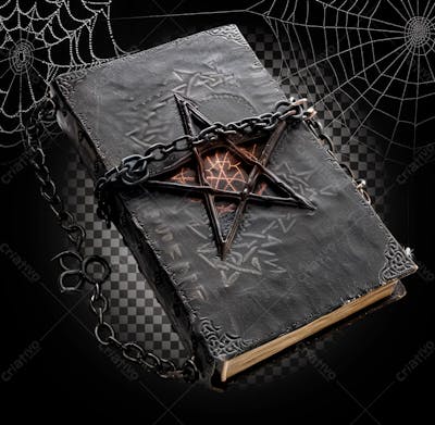 Livro De Magia Para Halloween Isolado Sobre Um Fundo Transparente