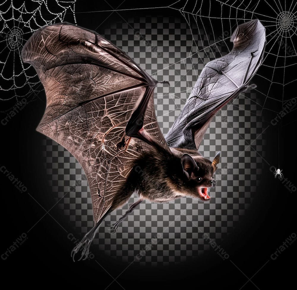 Morcego Voando Para Halloween Isolado Sobre Um Fundo Transparente