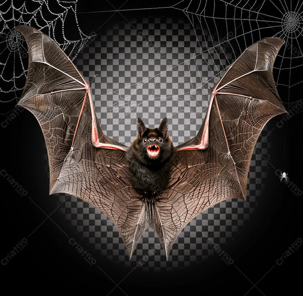 Morcego Voando Para Halloween Isolado Sobre Um Fundo Transparente