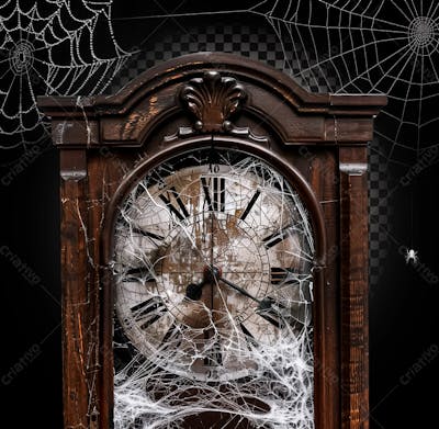 Relógio Velho Para Halloween Isolado Sobre Um Fundo Transparente
