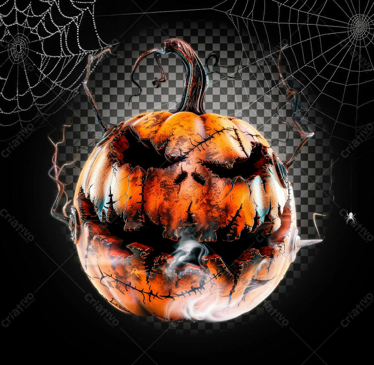 Imagem Abóbora Terror Halloween PSD Editável