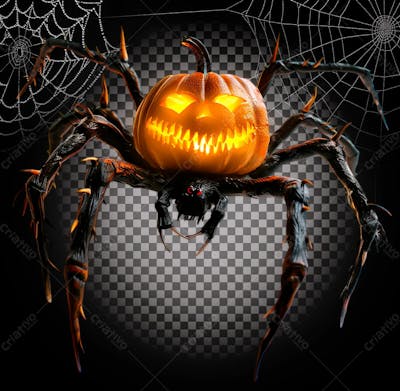 Aranha Para Halloween Isolado Sobre Um Fundo Transparente