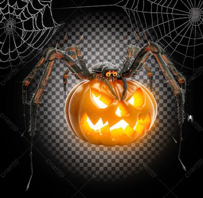 Aranha Para Halloween Isolado Sobre Um Fundo Transparente