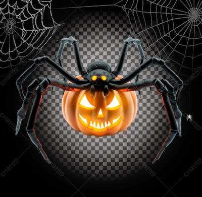 Aranha Para Halloween Isolado Sobre Um Fundo Transparente