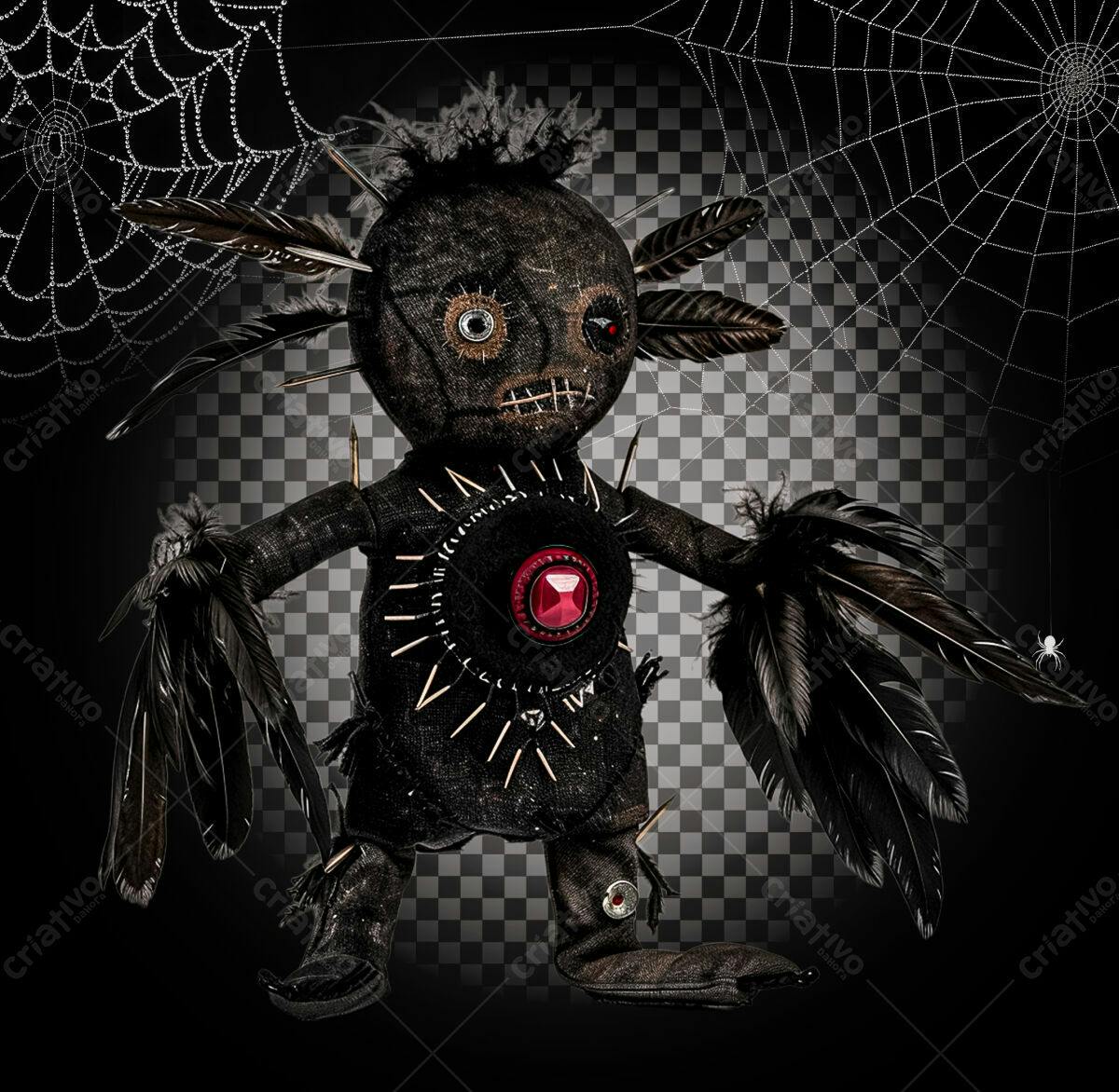 PSD Boneca Voodoo para Halloween PSD Editável