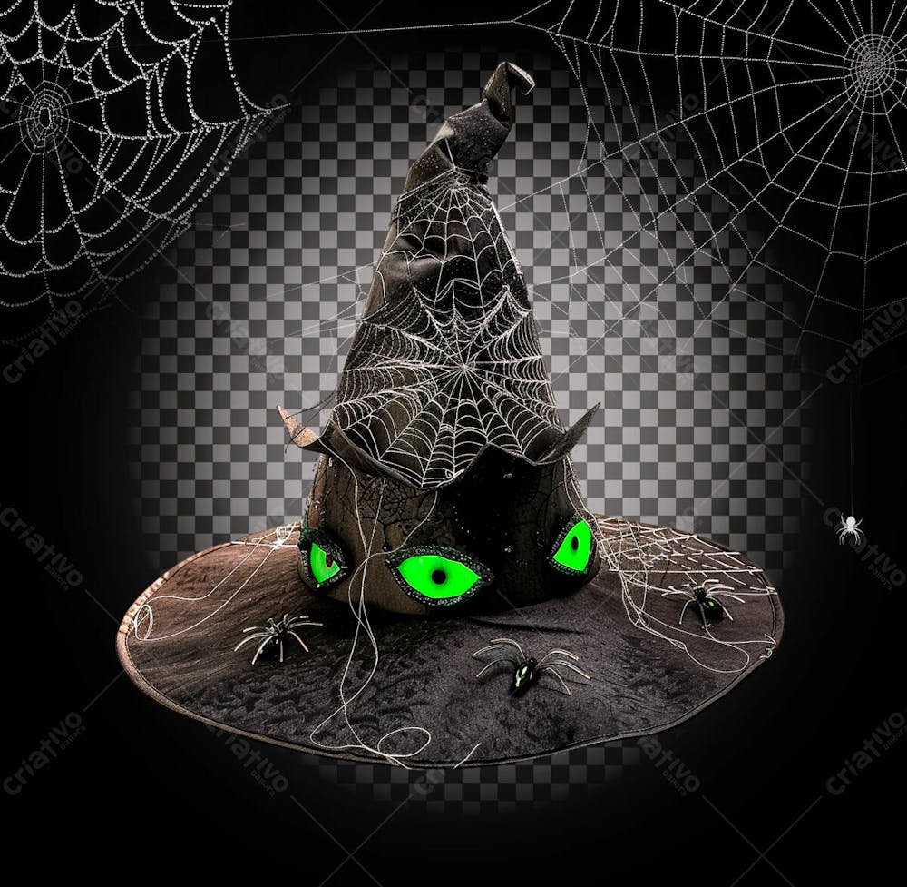 Chapéu De Bruxa Para Halloween Isolado Sobre Um Fundo Transparente