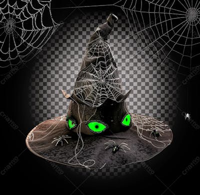 Chapéu De Bruxa Para Halloween Isolado Sobre Um Fundo Transparente