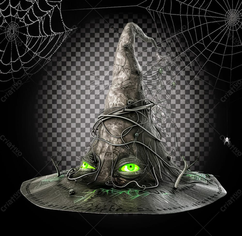 Chapéu De Bruxa Para Halloween Isolado Sobre Um Fundo Transparente
