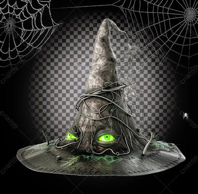 Chapéu De Bruxa Para Halloween Isolado Sobre Um Fundo Transparente