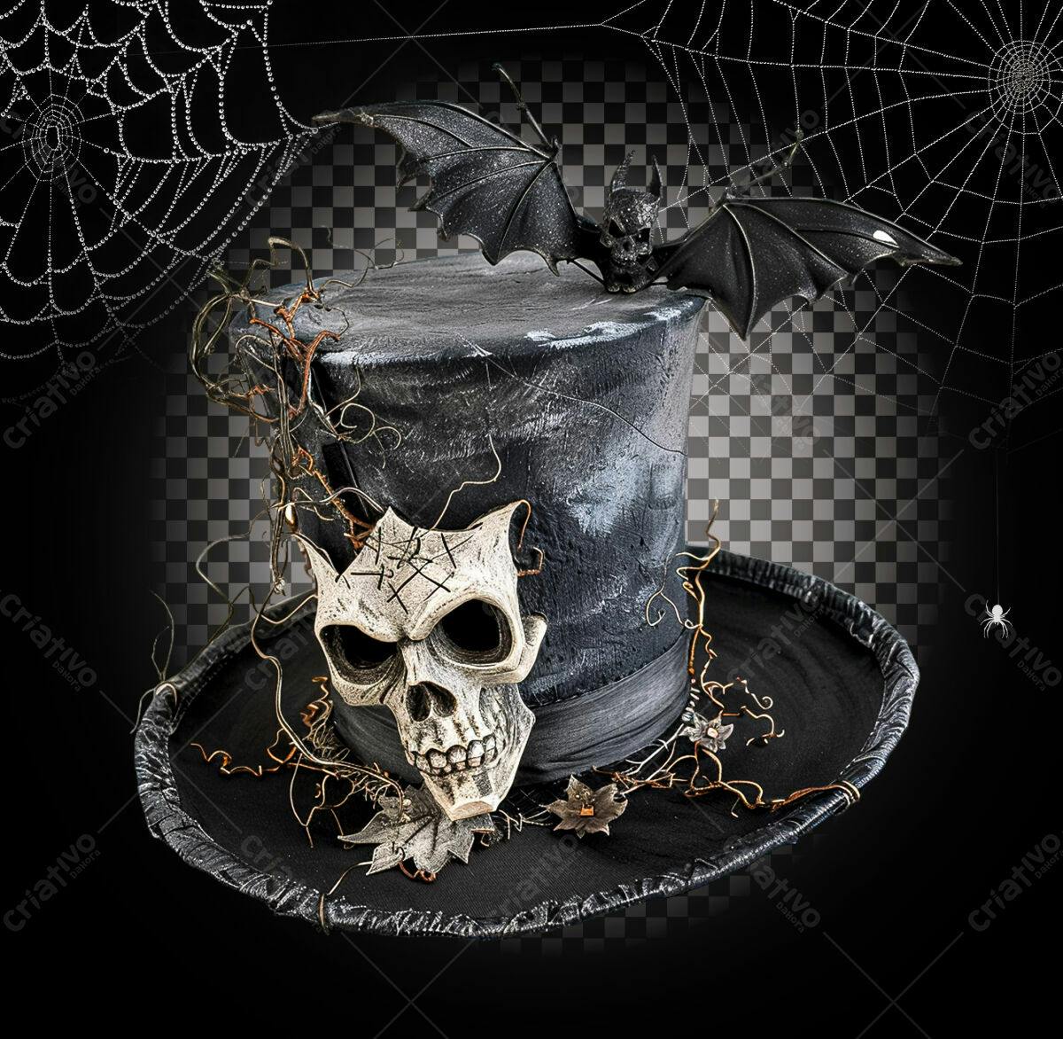Chapéu Halloween PSD Editável