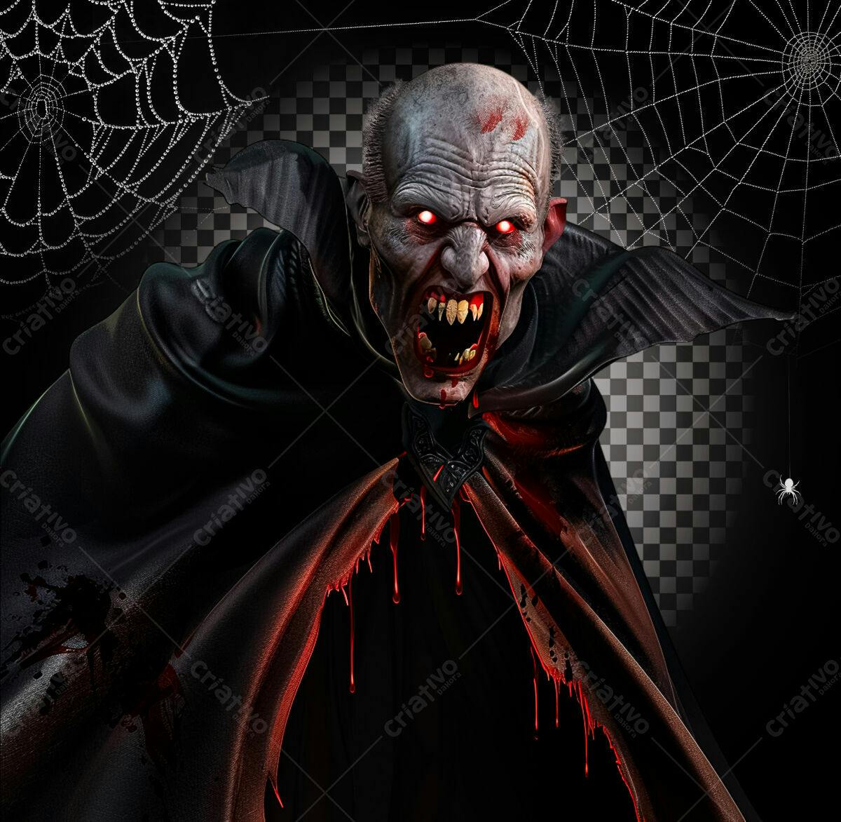 PSD Vampiro para Halloween PSD Editável