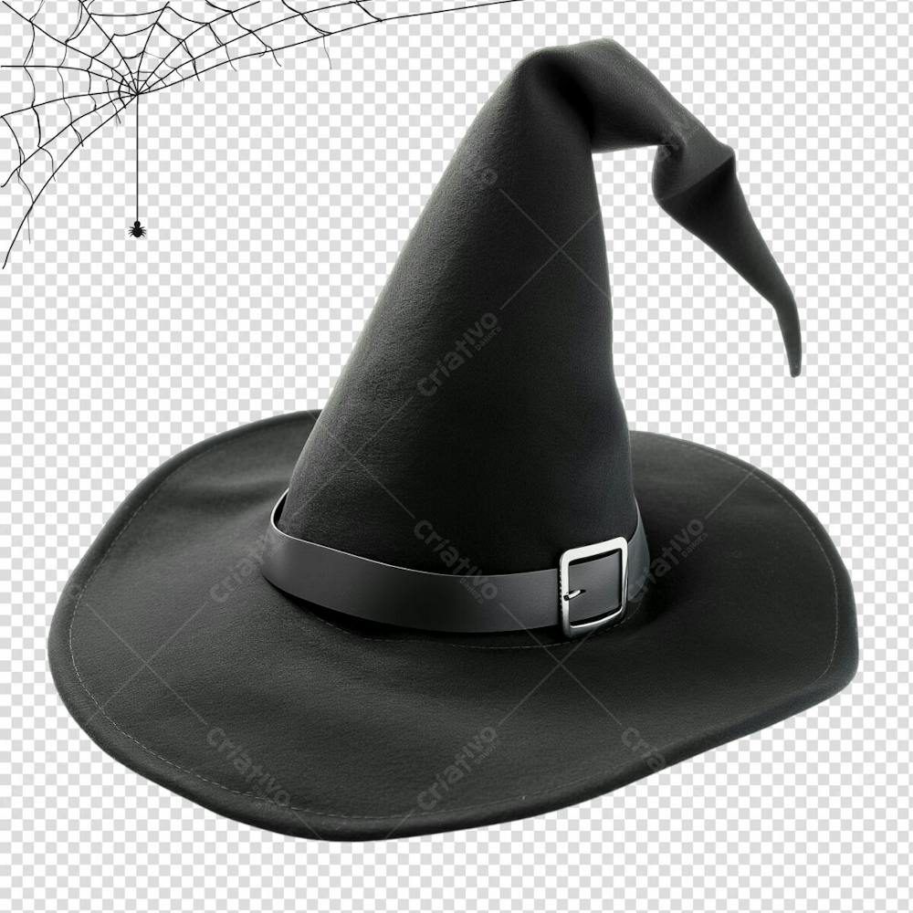 Chapéu De Bruxa Em Alta Qualidade Para Halloween Isolado Em Um Fundo Transparente