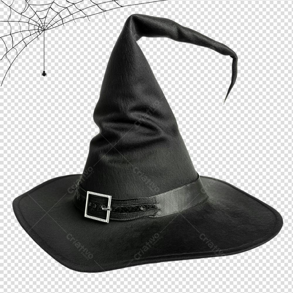 Chapéu De Bruxa Em Alta Qualidade Para Halloween Isolado Em Um Fundo Transparente