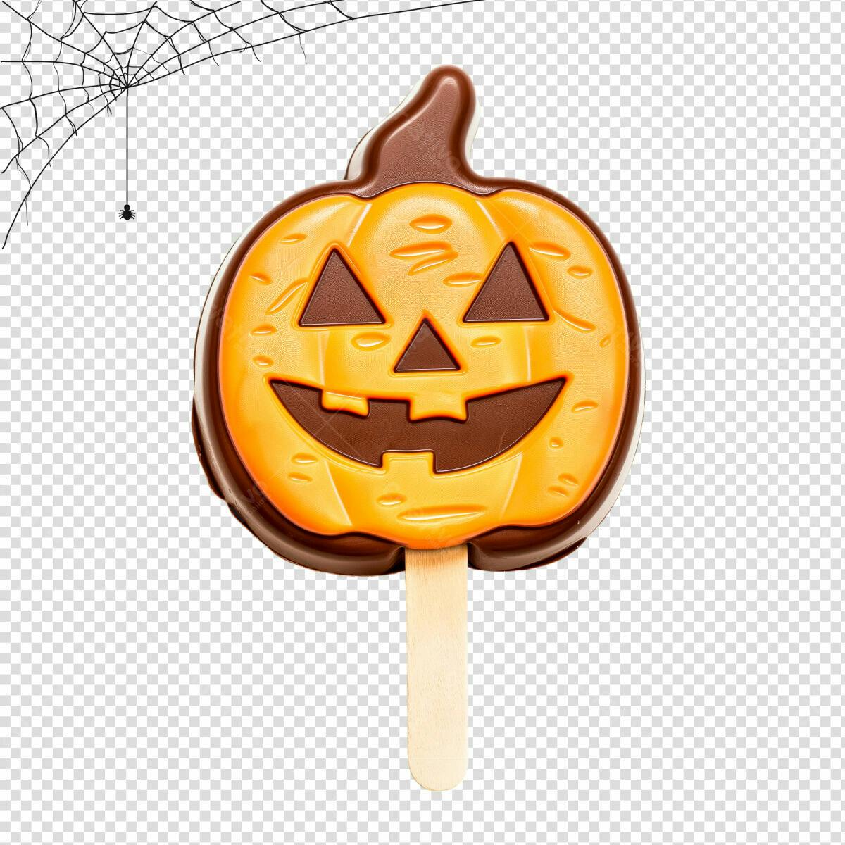 Picolé Abóbora Halloween PSD Editável