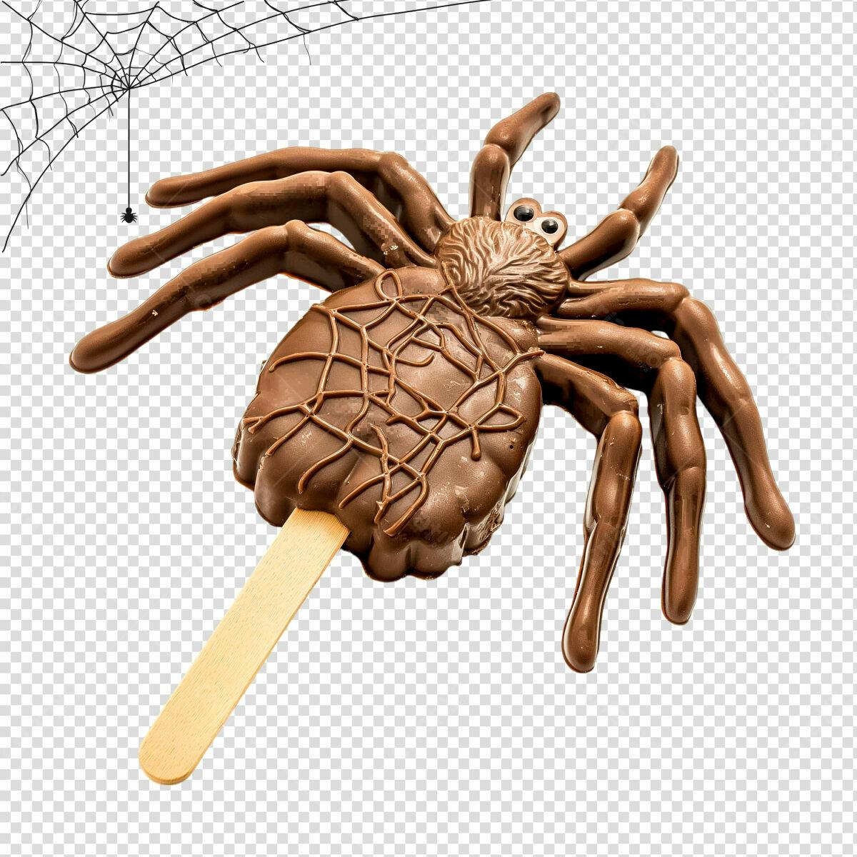 Picolé Aranha Halloween PSD Editável
