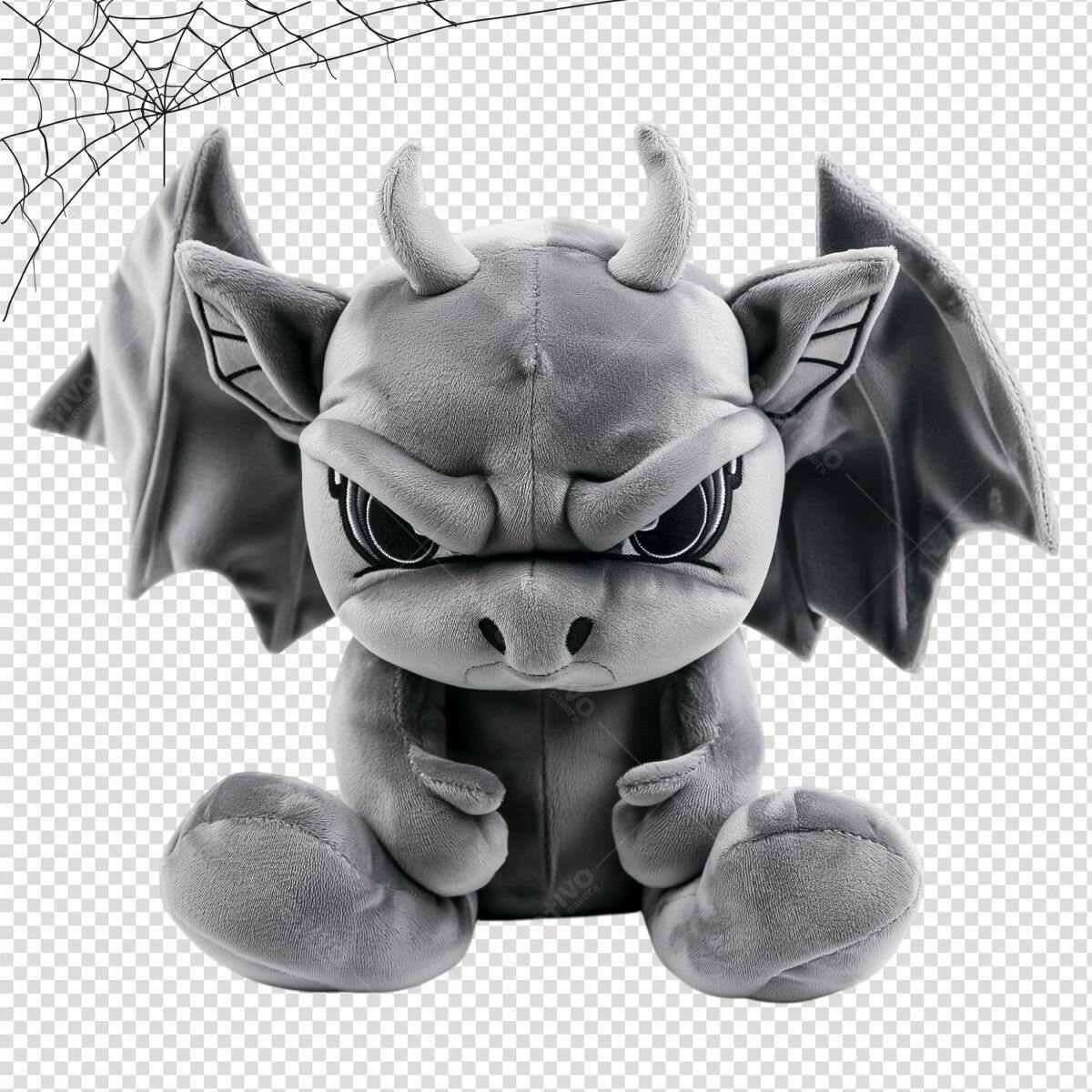 Gargoyle Pelúcia Halloween PSD Editável