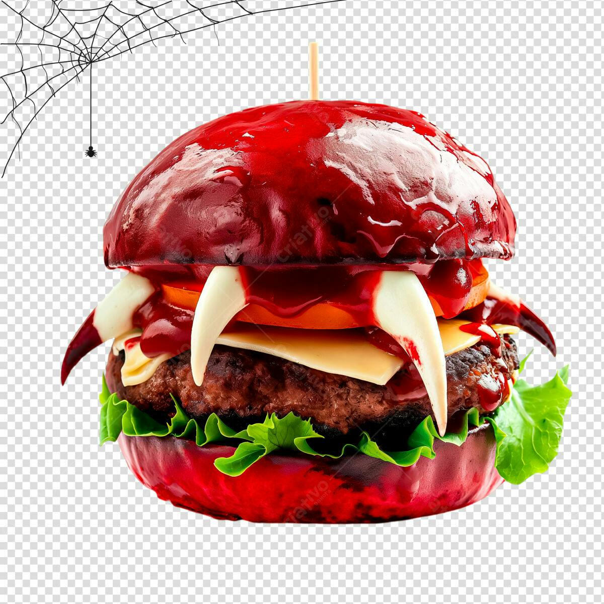 Psd Monstro Hambúrguer Halloween PSD Editável