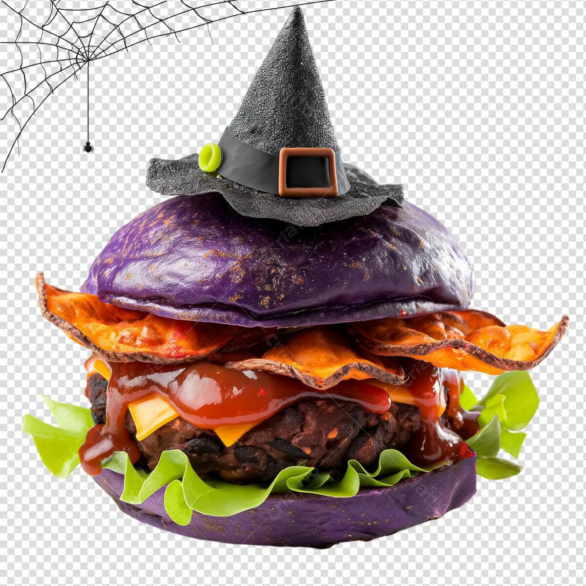 Hambúrguer de Halloween PSD Editável