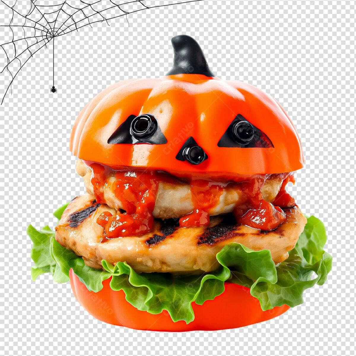 Hambúrguer de Halloween PSD Editável