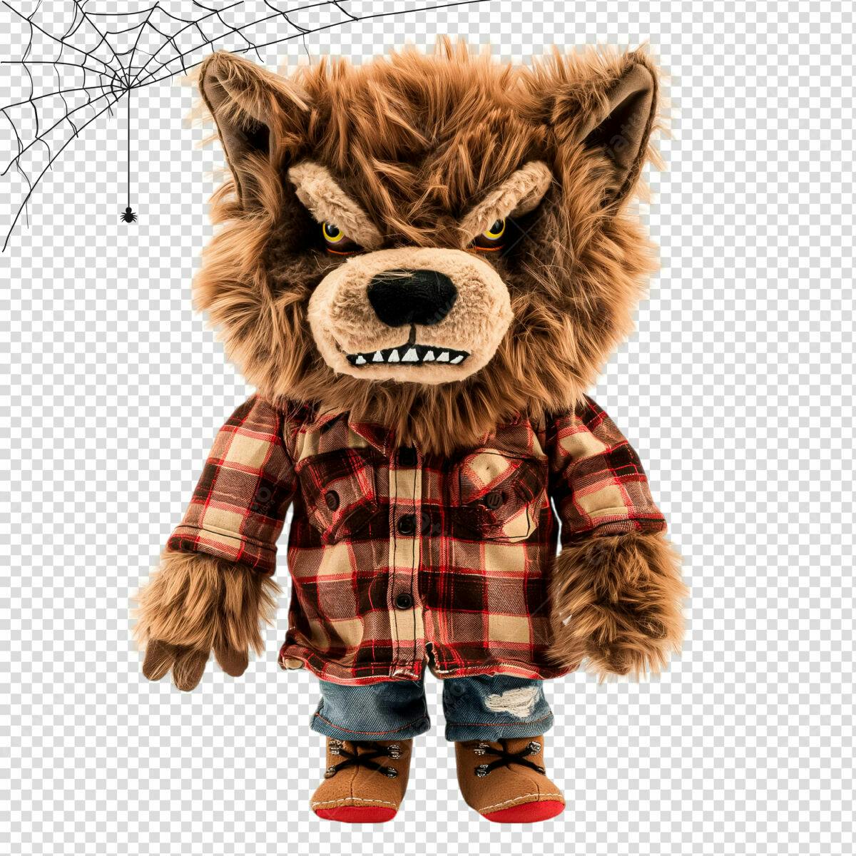 Ilustração de Lobisomem para Halloween PSD Editável