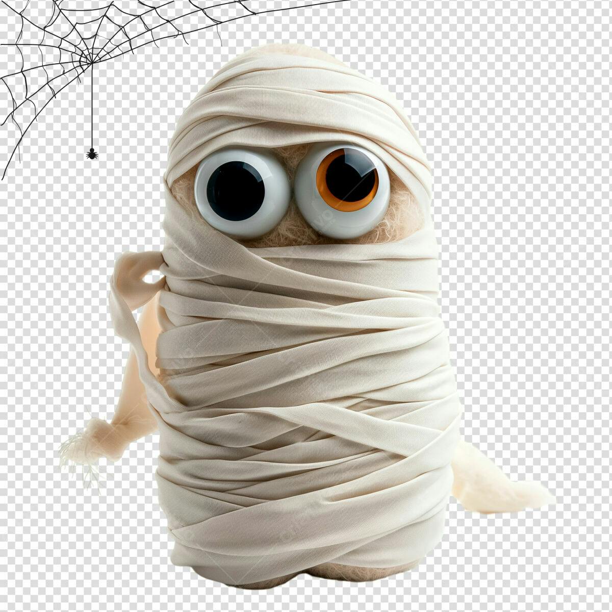 Personagem de Halloween Mummificado PSD Editável