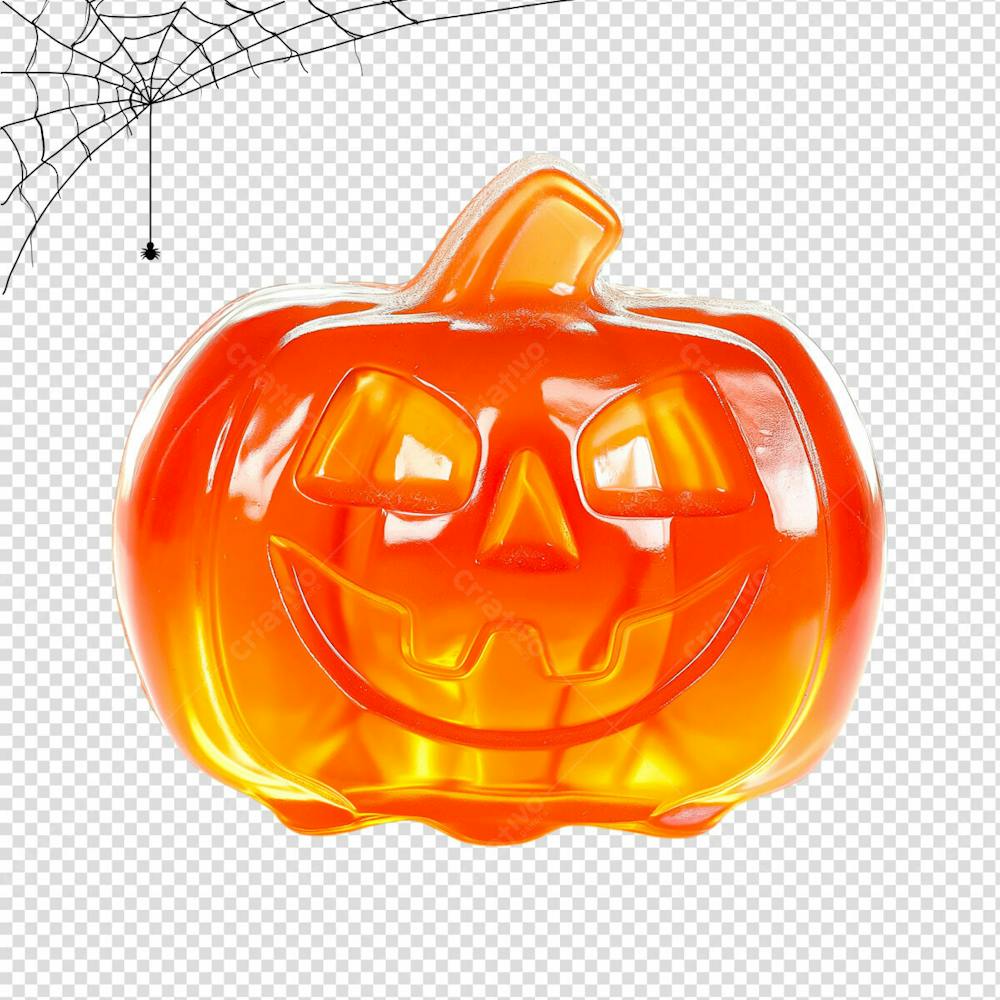 Abóbora De Goma Para Halloween Isolado Em Um Fundo Transparente