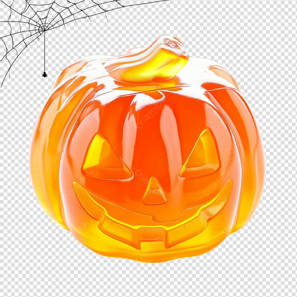 Abóbora De Goma Para Halloween Isolado Em Um Fundo Transparente