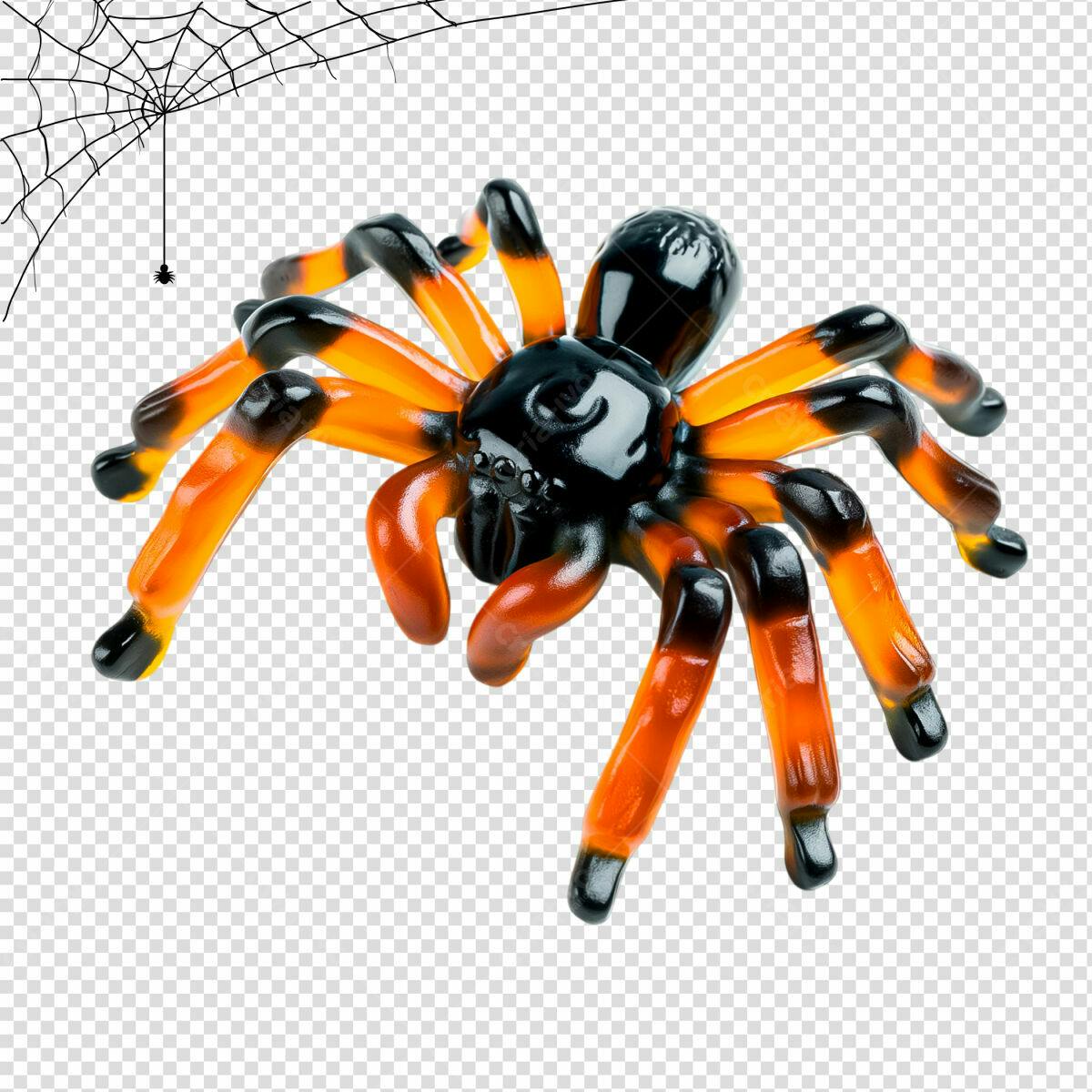 Imagem Aranha Goma Halloween PSD Editável