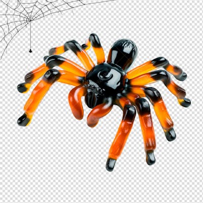 Aranha De Goma Para Halloween Isolado Em Um Fundo Transparente