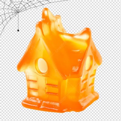 Casa Assombrada De Goma Para Halloween Isolado Em Um Fundo Transparente