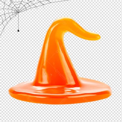 Chapéu De Bruxa De Goma Para Halloween Isolado Em Um Fundo Transparente
