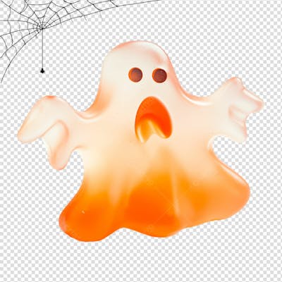 Fantasma De Goma Para Halloween Isolado Em Um Fundo Transparente