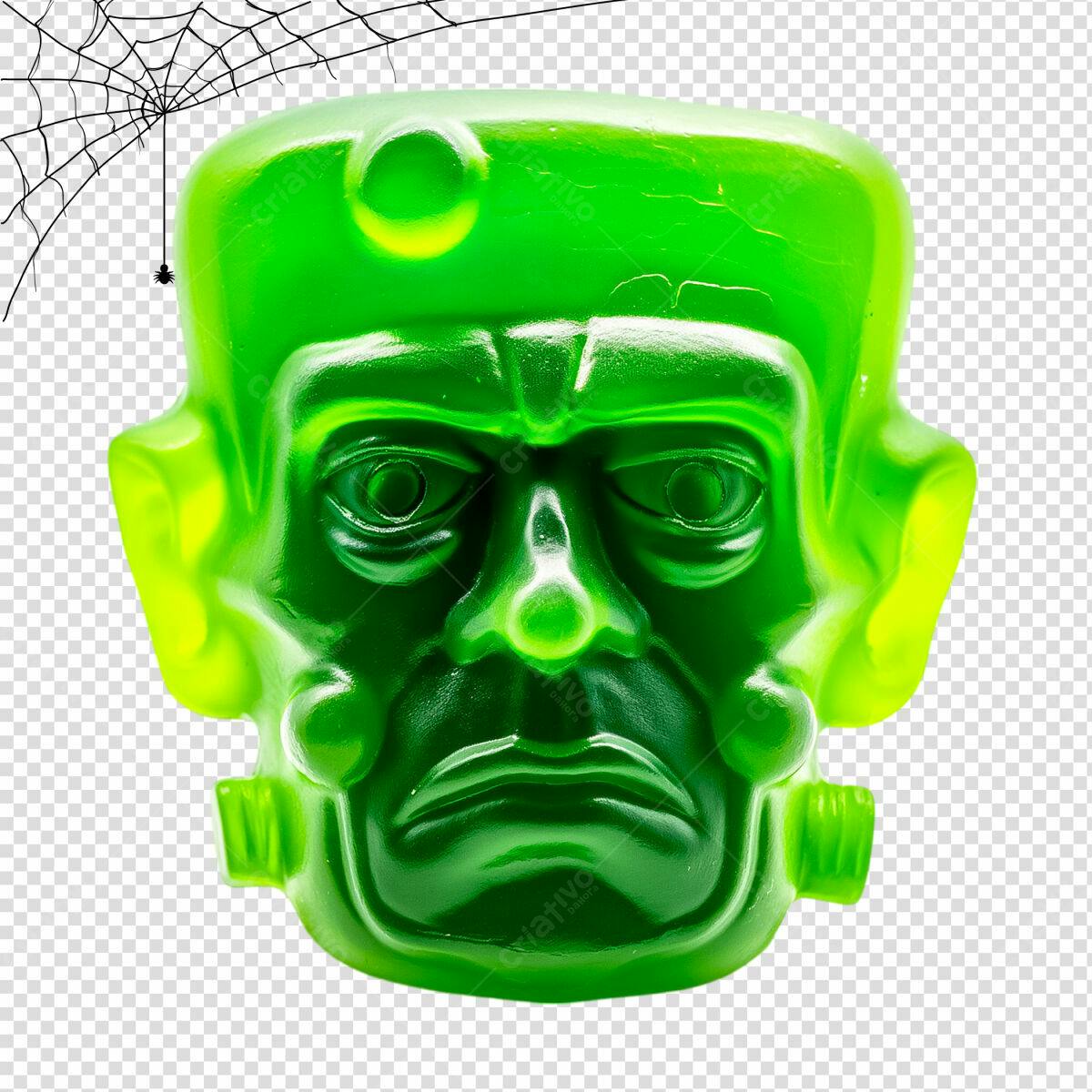 Imagem Cabeça Frankenstein Halloween PSD Editável