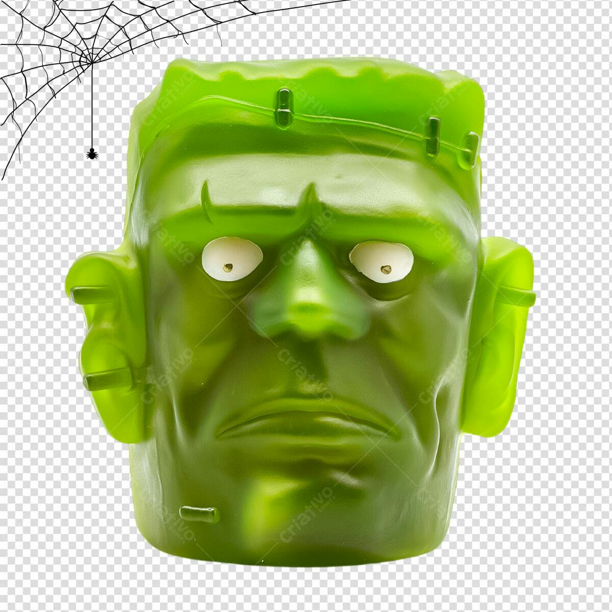 Cabeça de Frankenstein para Halloween PSD Editável